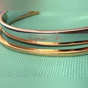Brand New Agnès b. Gold and Silver Women's Bangle